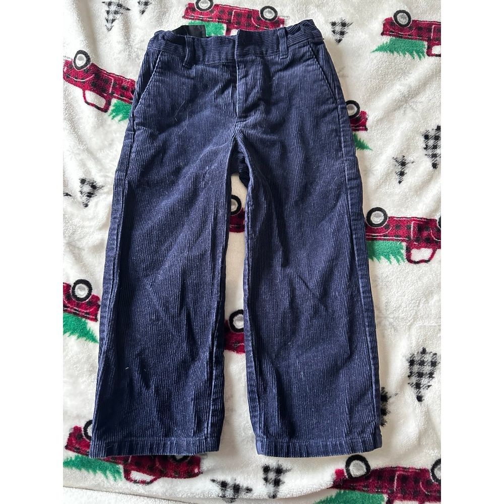 Janie and jack navy corduroy‎ pants 3T adjustable waist straight leg